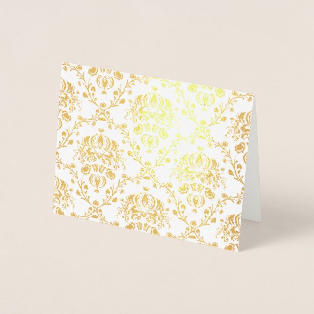Guld Damask Folierat Kort (Framsida)