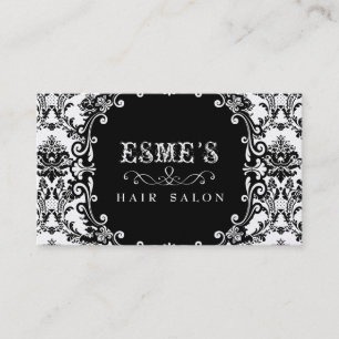 GULD Damask Hair Salon Stylist Affärskort Visitkort