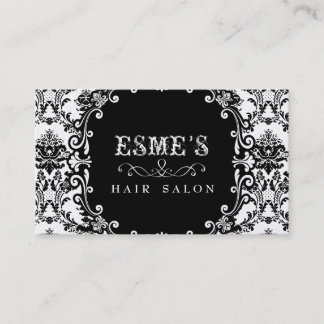 GULD Damask Hair Salon Stylist Affärskort Visitkort