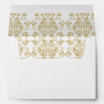 Guld Damask Inside White