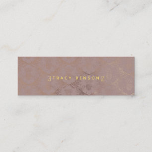 Guld Damask Pineapple Mini Visitkort
