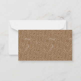 Guld Damask Platt Notkort Anteckningskort