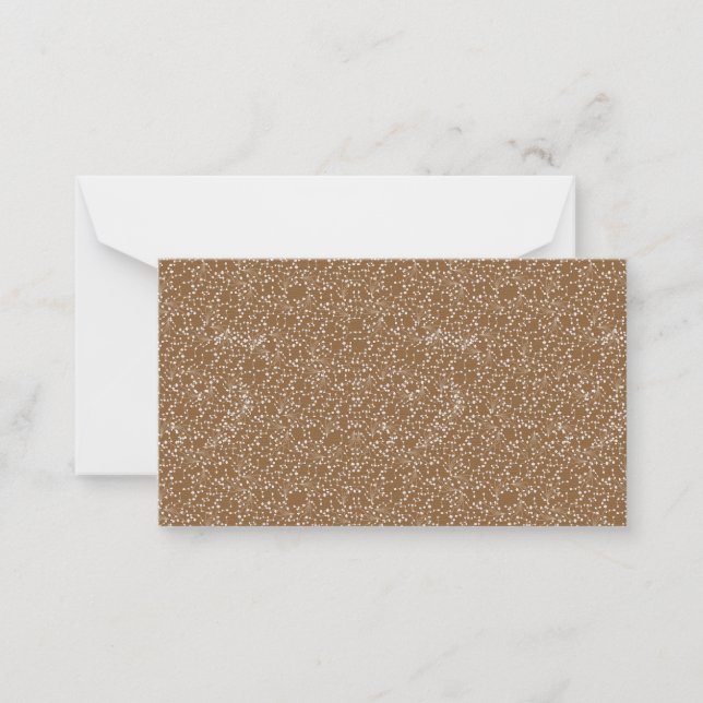 Guld Damask Platt Notkort Anteckningskort (Framsida)