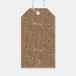 Guld Damask Presentkort Presentetikett