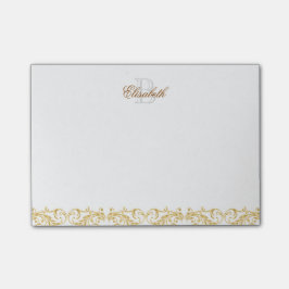 Guld- damast för Monogram Post-it Block