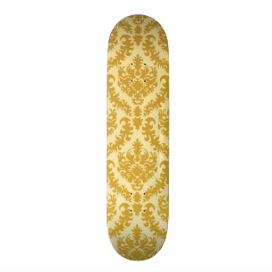 Guld- damast old school skateboard bräda 18 cm