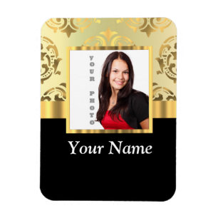 Guld- damastast instagramfotomall magnet