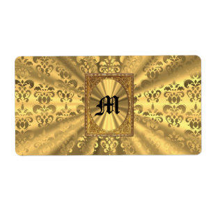 Guld dammsuga monogram fraktsedel