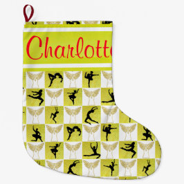 GULD DANCER ANGEL PERSONLIG CHRISTMAS-LAGER STOR JULSTRUMPA