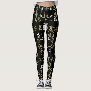 Guld Dancer Patterned Home Decor Leggings