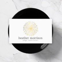 GULD DANDELION STARBURST LOGOTYP OM WHITE