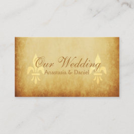 Guld de luxe Fransk stil fleurs de lis infoga Tilläggskort