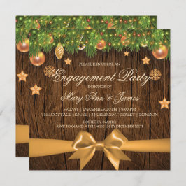 Guld Decor-kanalen i Förlovningsfesten Inbjudningar