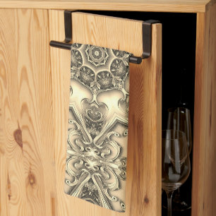 Guld Decorative Helgdag Kitchen Towel Kökshandduk