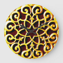 Guld Dekoration Stor Klocka