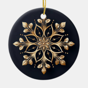 Guld dekorativt blommande ornament