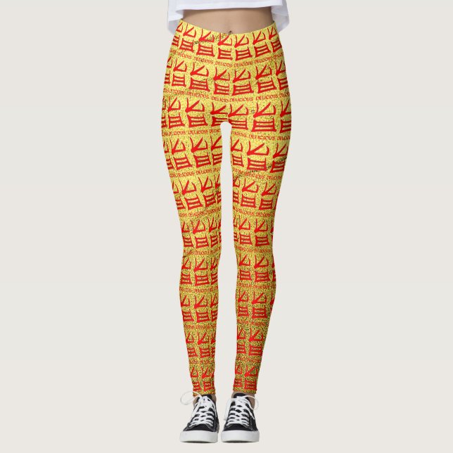 Guld Delicious legings Leggings (Framsida)