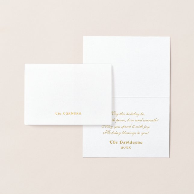 Guld - den mest underbara tidpunkten för årets Mon Folierat Kort (Display)