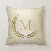 Guld- den Monogrammed lagrarkranen märka med sina
