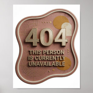 Guld DENNA PERSON ÄR FÖR TILLFÄLLET OTILLGÄNGLIG Poster