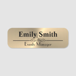 Guld Design Anpassningsbar Magnetic Namn Badge Namnbricka
