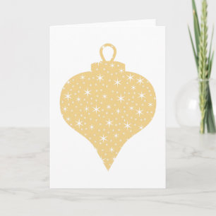 Guld- design för färgjulBauble Helgkort