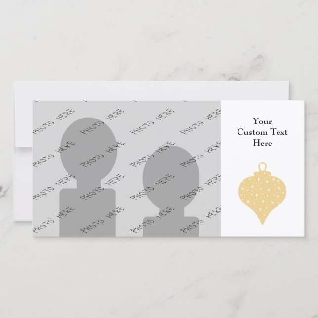 Guld- design för färgjulBauble Julkort (Framsida)