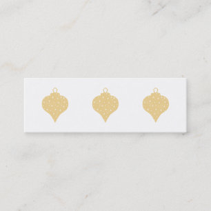 Guld- design för färgjulBauble Mini Visitkort