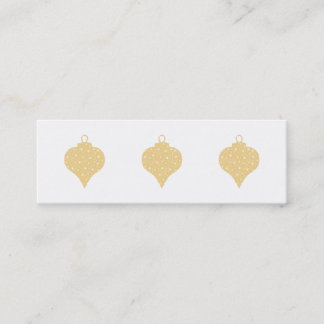 Guld- design för färgjulBauble Mini Visitkort