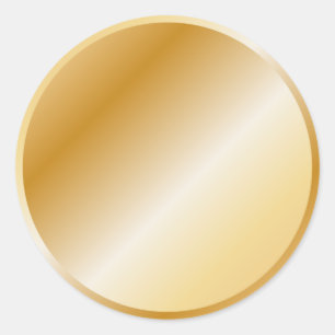 Guld- design runt klistermärke