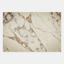 Guld Design White Marble