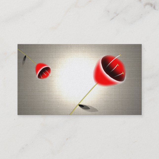 Guld Designer Profil Visitenkort Vallmo Visitkort (Framsida)