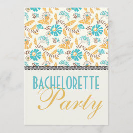 guld, det moderna blommigt-partiet med bachelorett inbjudningar