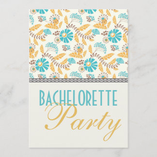 guld, det moderna blommigt-partiet med bachelorett inbjudningar