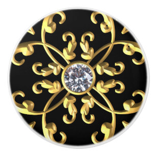 Guld Diamant Juvel Ädelsten Knopp