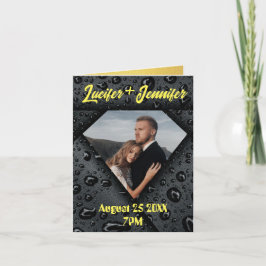 Guld Diamant Modern Elegant Anpassad Bröllop Meddelande