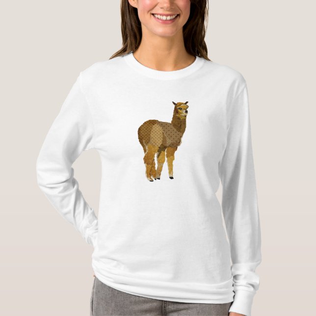 Guld- diamantAlpacadräkt T-shirt (Framsida)