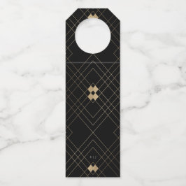 Guld Diamond Black Geometric Deco Gatsby Bröllop