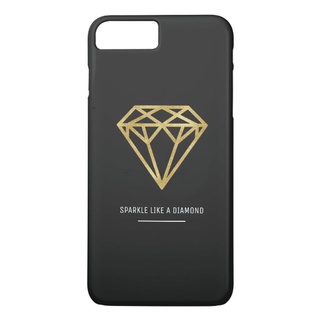 Guld Diamond Case-Mate iPhone Skal (Baksida)