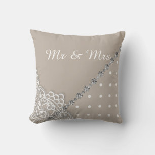 GULD DIAMOND HEART CUSHION BRÖLLOP KUDDE