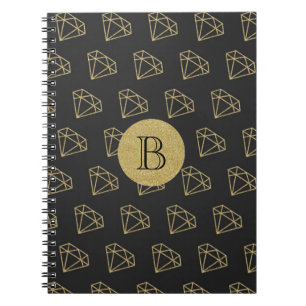 Guld Diamond Modern Glamor Bling bärbar dator Jour Anteckningsbok