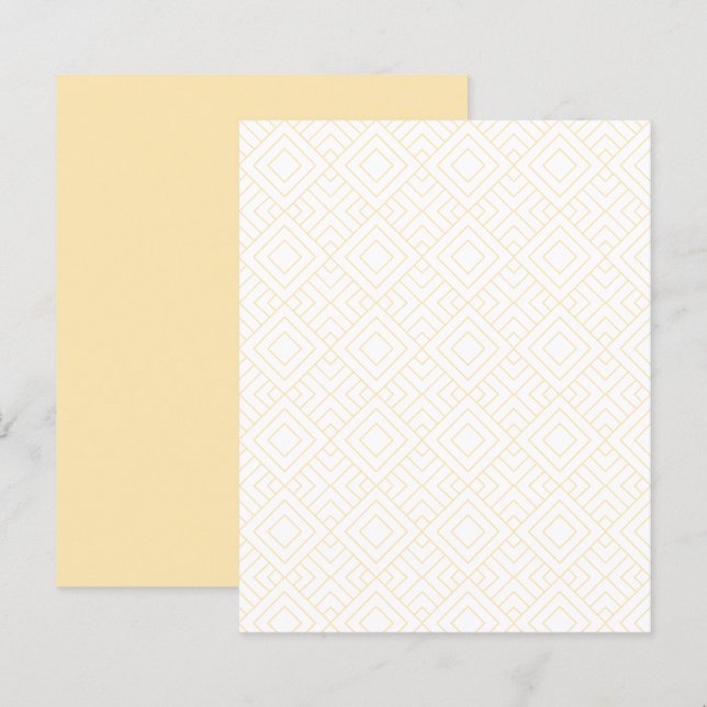 Guld Diamond Mönster på den vita skrapboken Papper (Fram/baksida)
