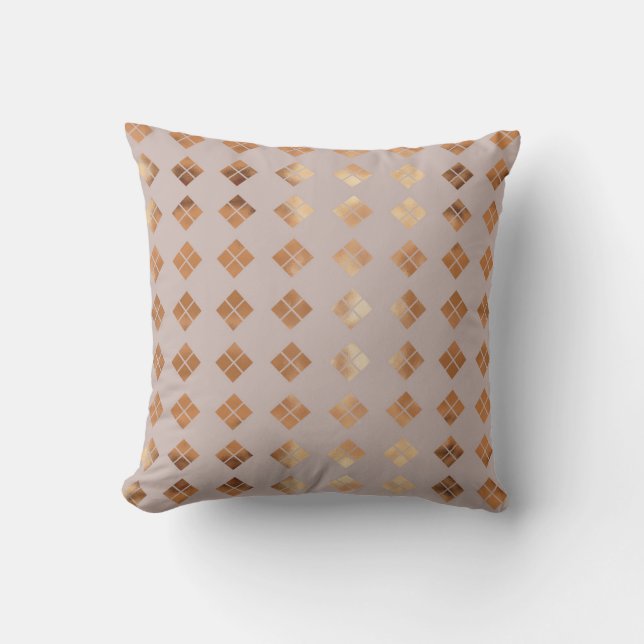 Guld Diamond/Mönster Reversible Decorative Pillow Kudde (Framsida)