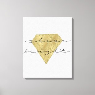 Guld Diamond Shine Canvastryck