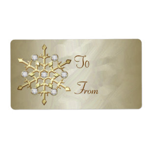 Guld Diamond Snowflake Guld Gift Märkre Fraktsedel