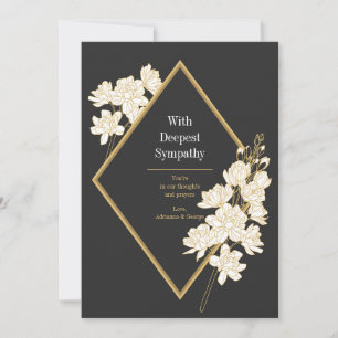 Guld Diamond Sympathy Card Julkort