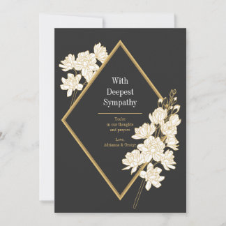 Guld Diamond Sympathy Card Julkort