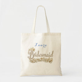 Guld & Diamonds Bridesmaid Elegant Vit ros Tygkasse