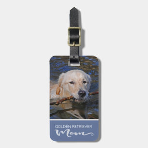Guld- din hund för Retrievermamma mellanlägg foto Bagagebricka