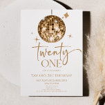 Guld Disco Boll 21:a födelsedag Party Inbjudningar<br><div class="desc">Det här är en inbjudan från Guld Disco Boll 21:a födelsedagspartiet!</div>